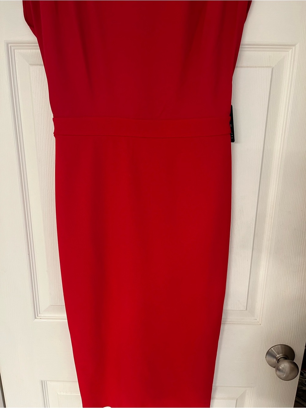 Express Red Fitted Sheath Dress